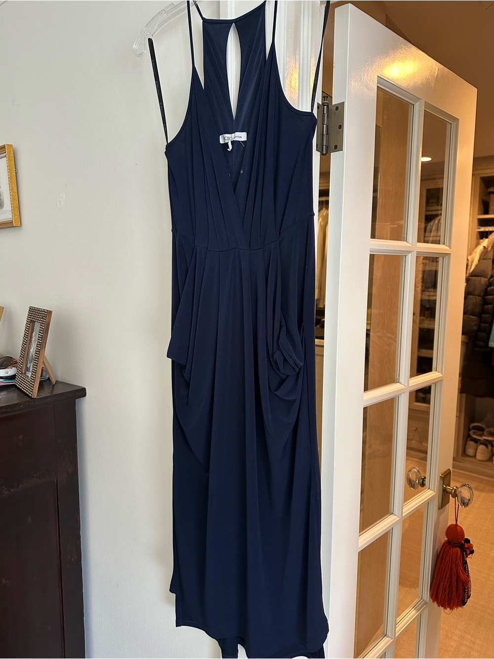 BCBG Elegant Navy Blue Sleeveless Maxi Dress